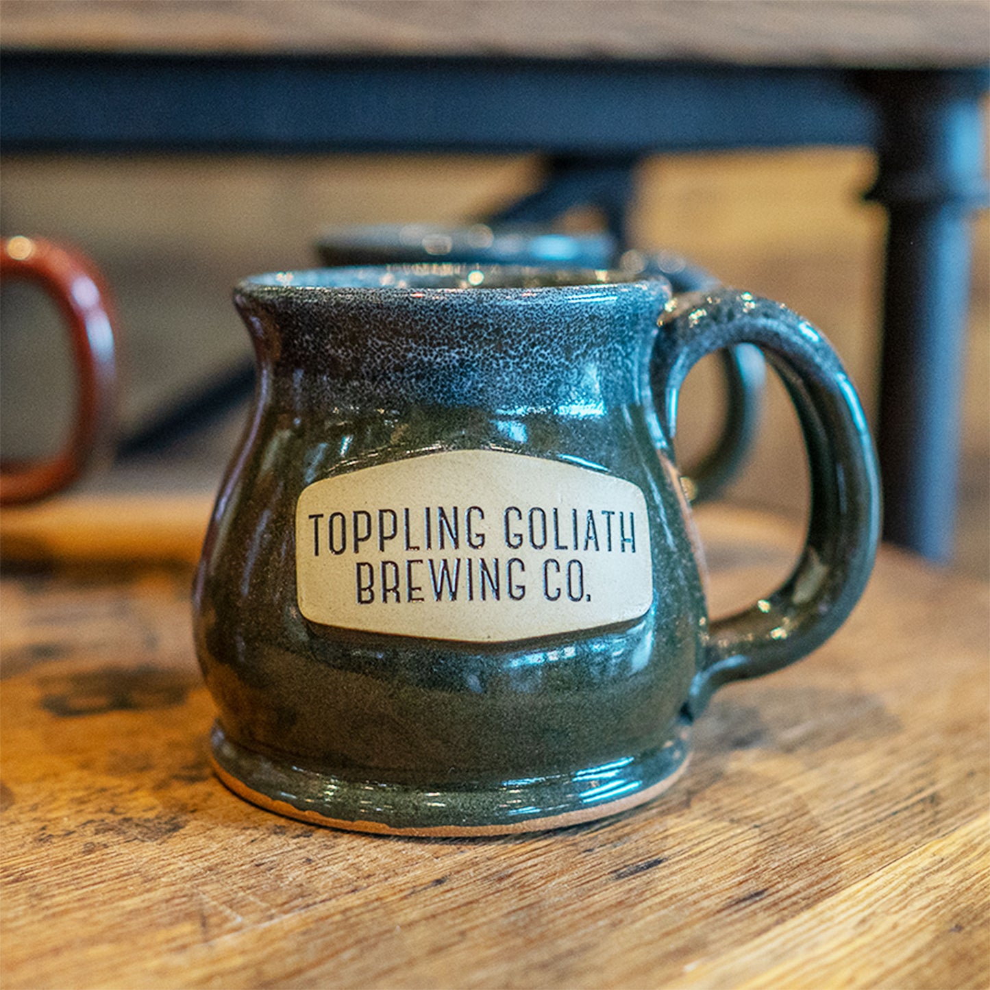 Handcrafted Potbelly Mug-Aqua Verde