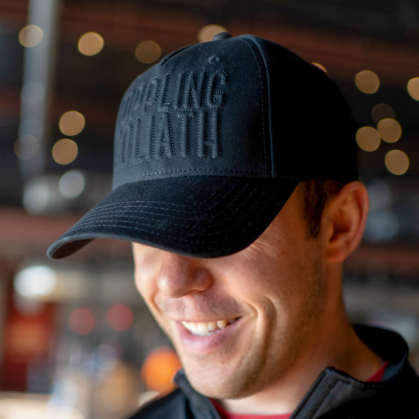 Black Embossed Hat