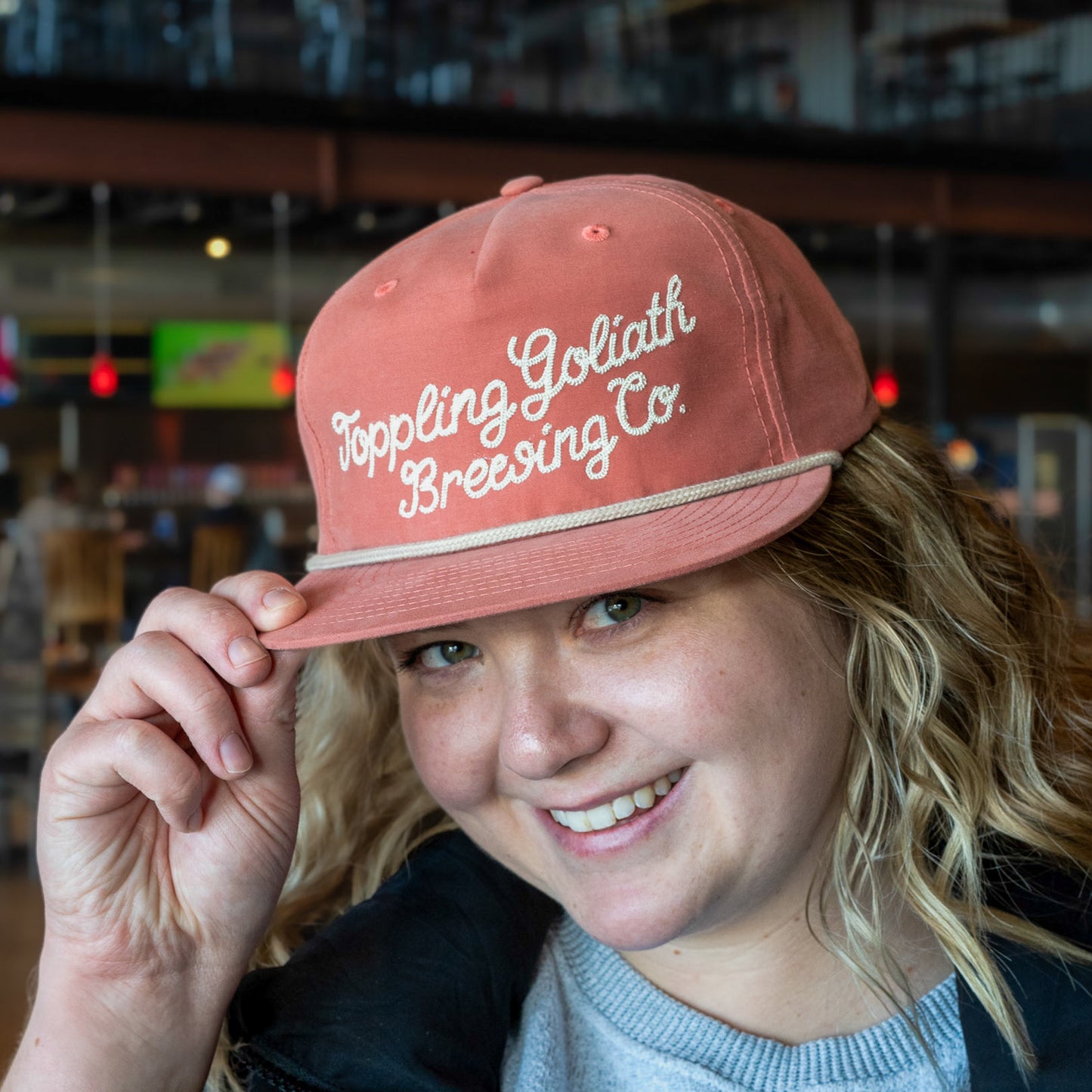 Hat-Dusty Pink with Rope