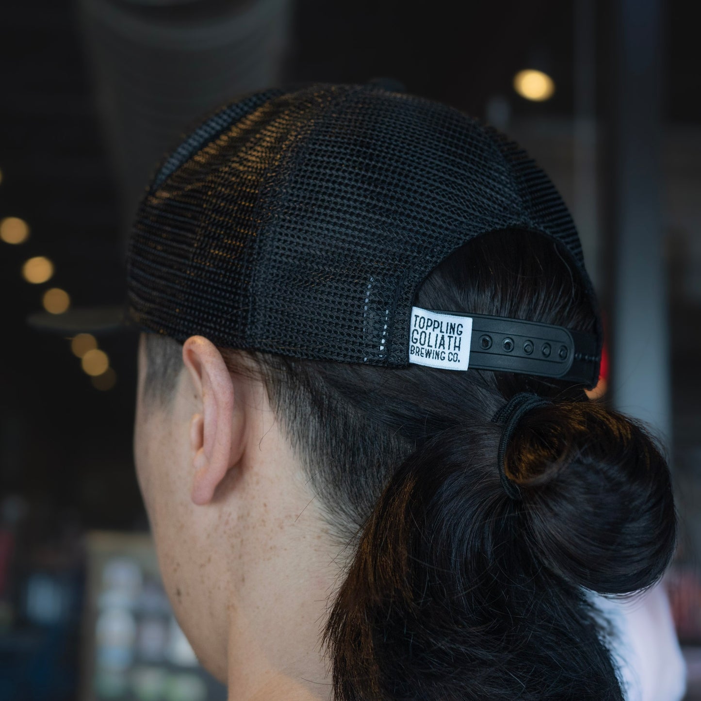 Hat-7 panel Raised Embroidery-Black