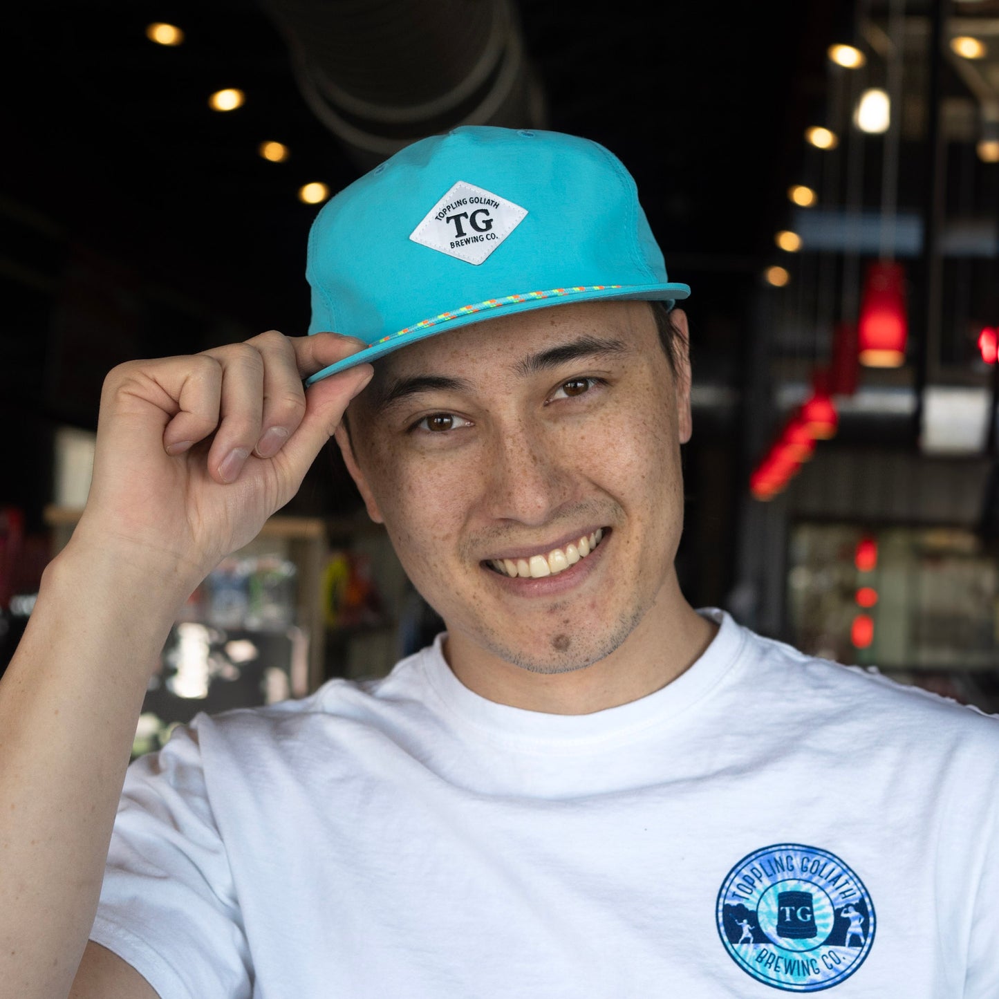 Hat-Grandpa w/ Rope-Aqua
