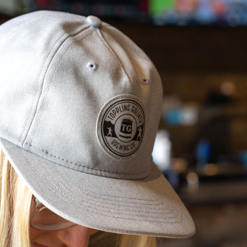 Hat-Grey Woven w/ grey patch