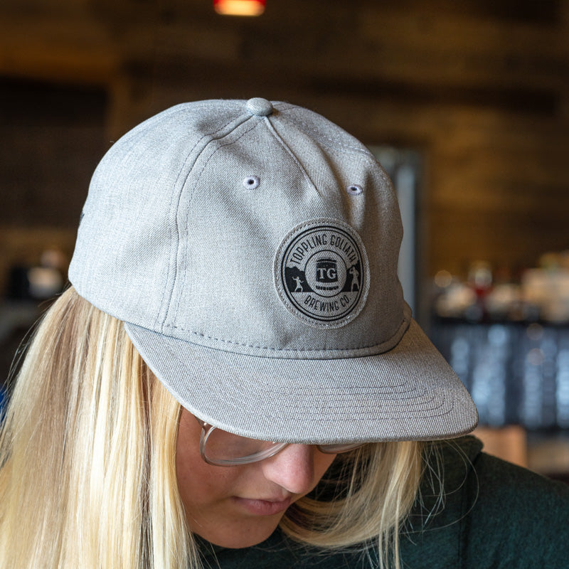 Hat-Grey Woven w/ grey patch