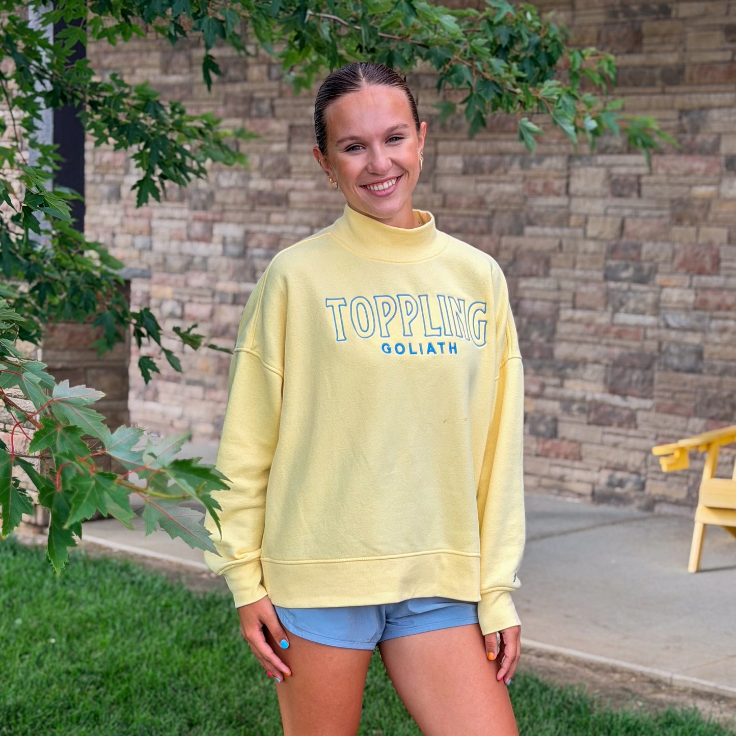 Mockneck Sweatshirt-Popcorn