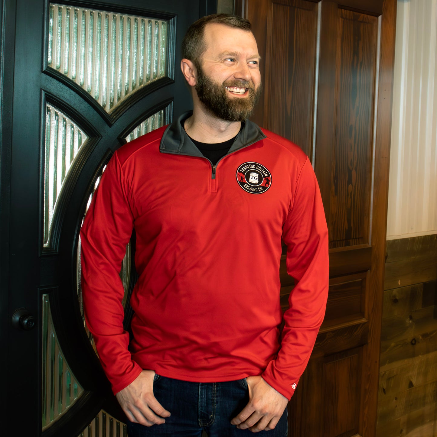 Quarter Zip-Red