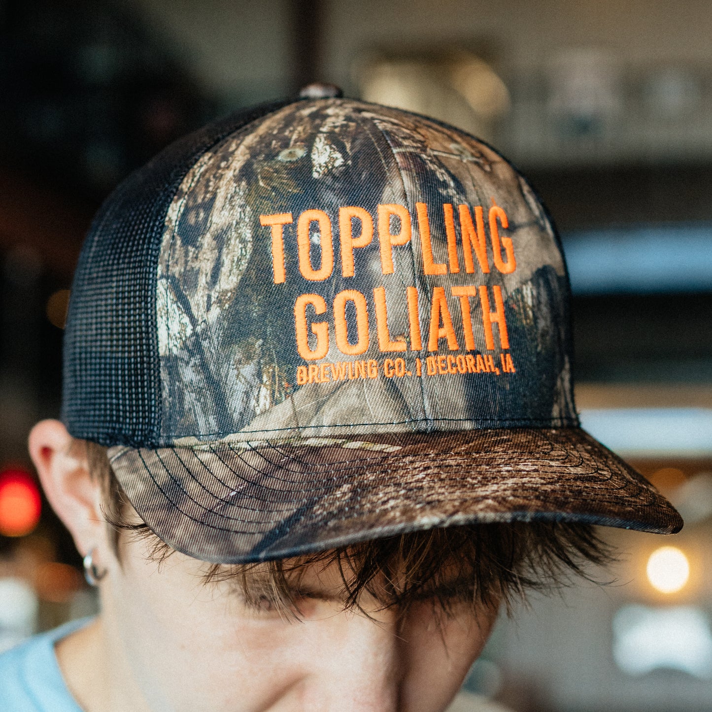 Hat-Camo Trucker w/ Patch