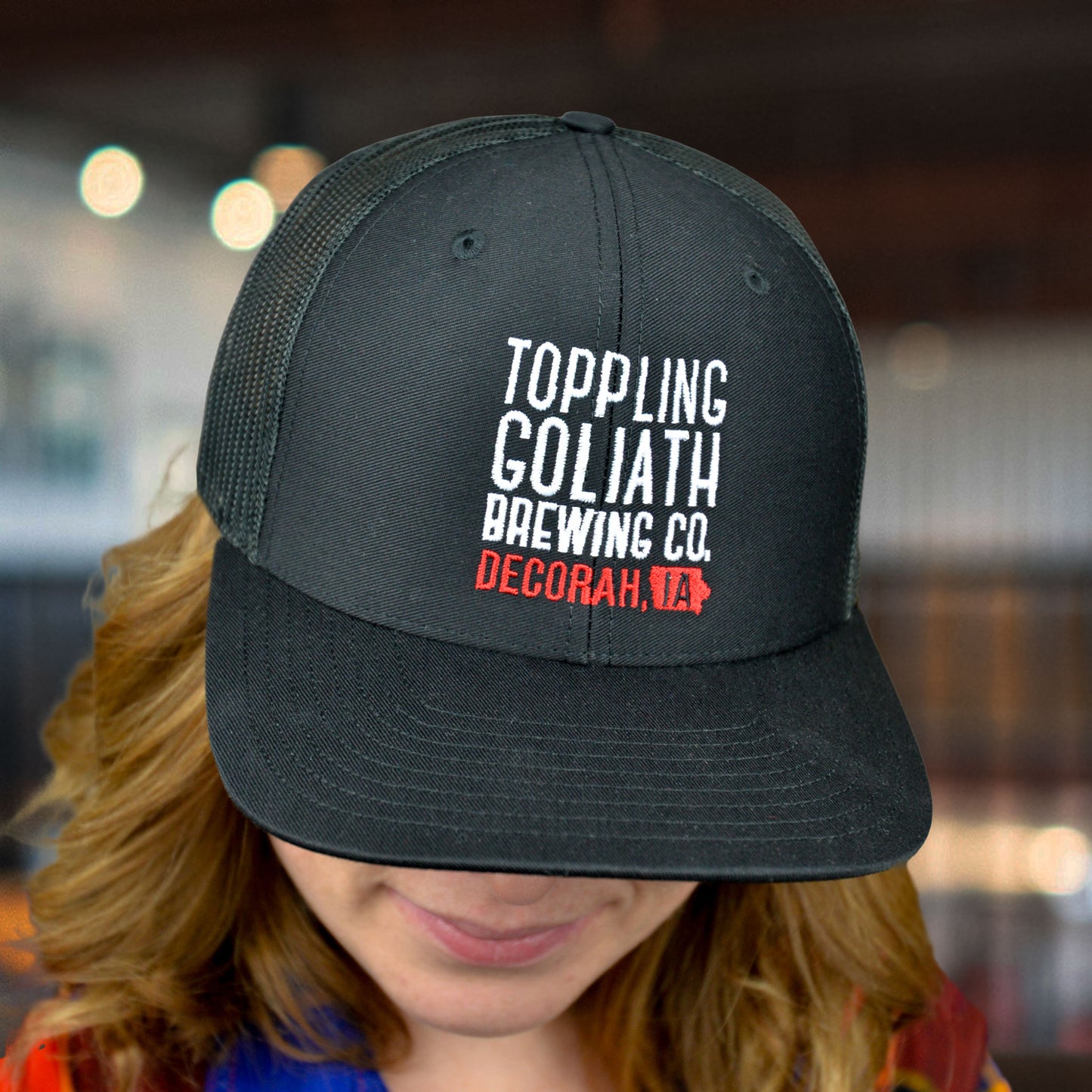 Black Embroidered Hat