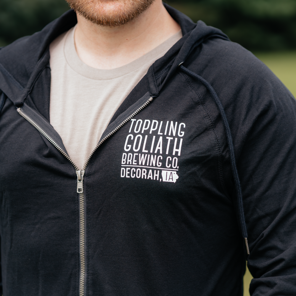 Lightweight Zip Hoodie-Black
