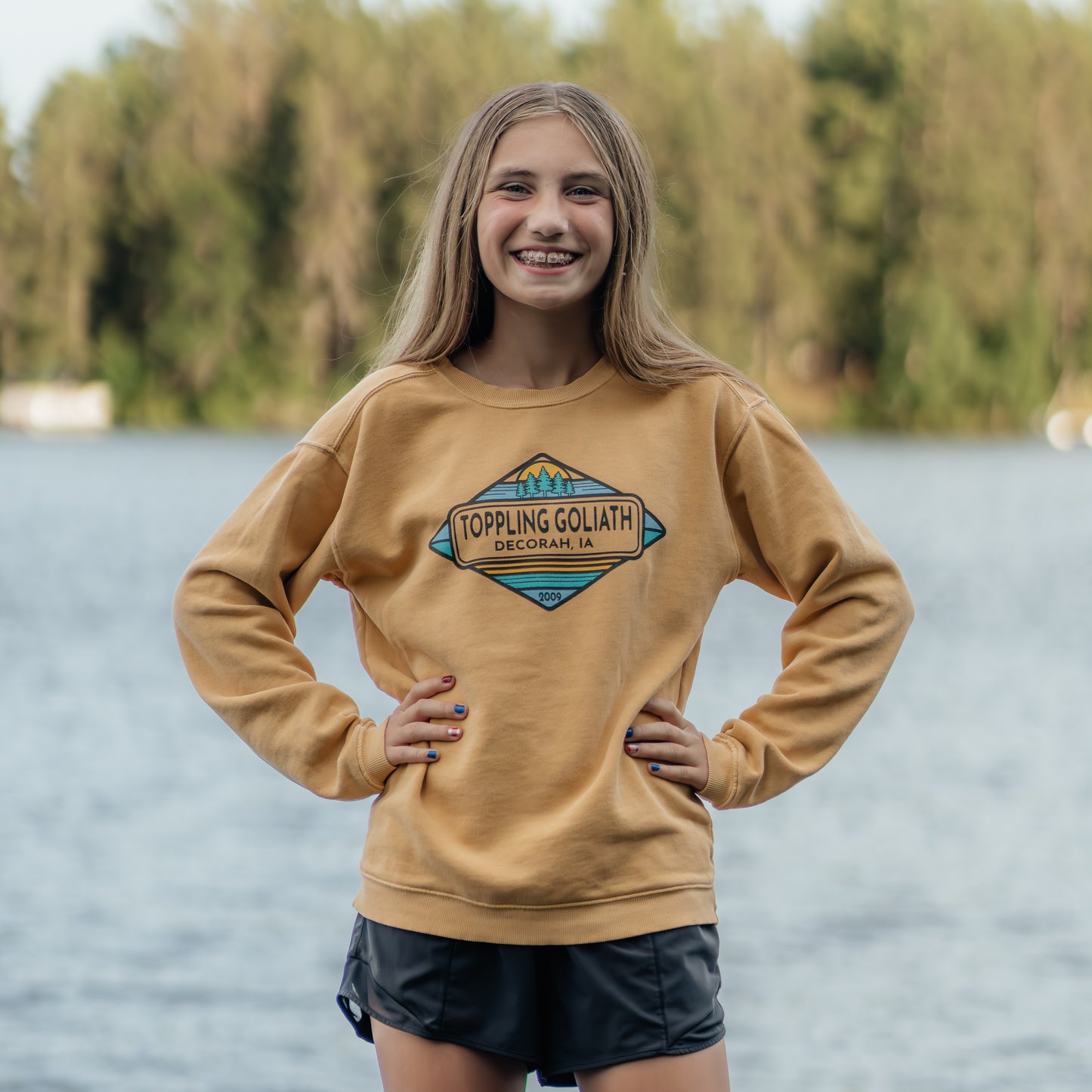 Kids Crewneck-Mustard