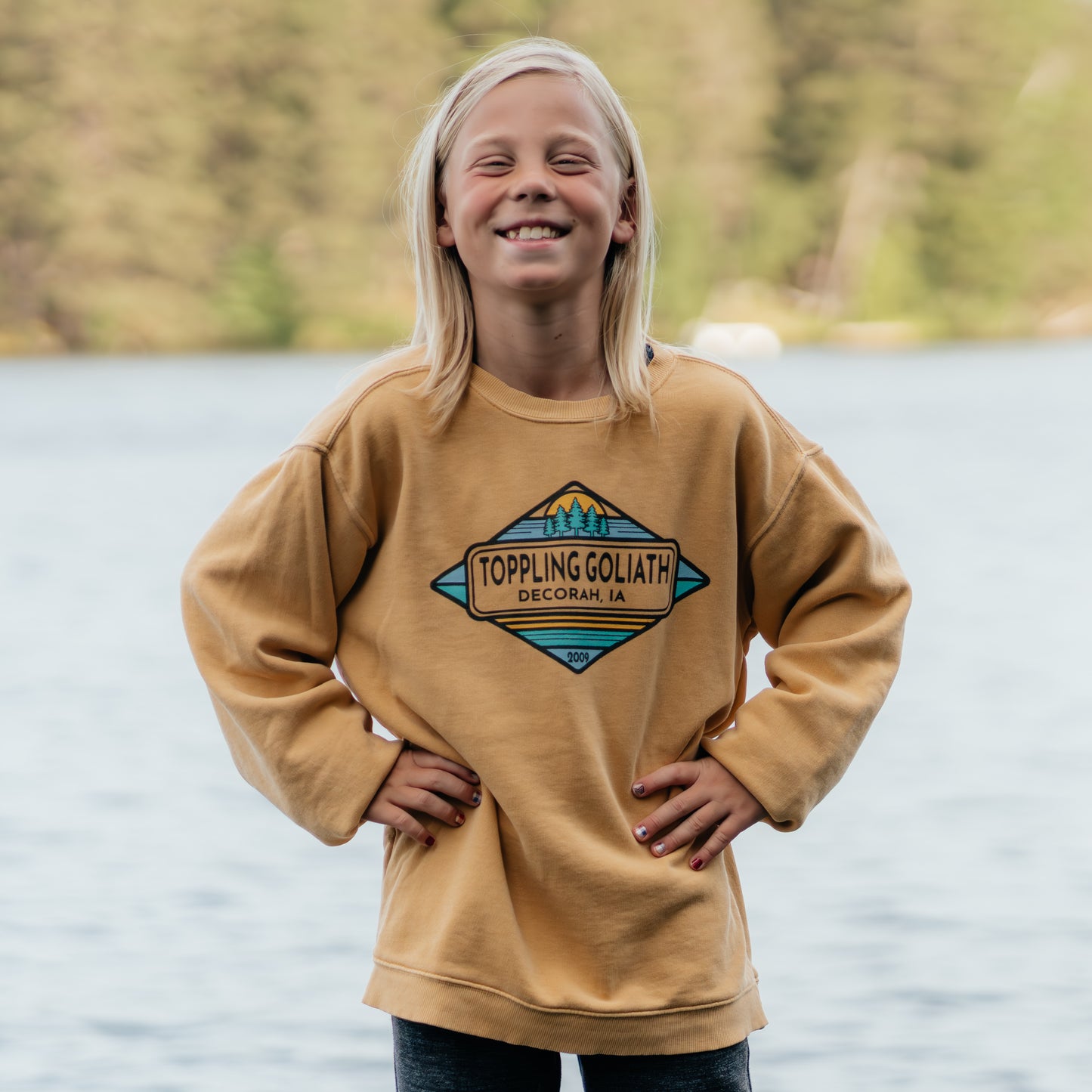 Kids Crewneck-Mustard