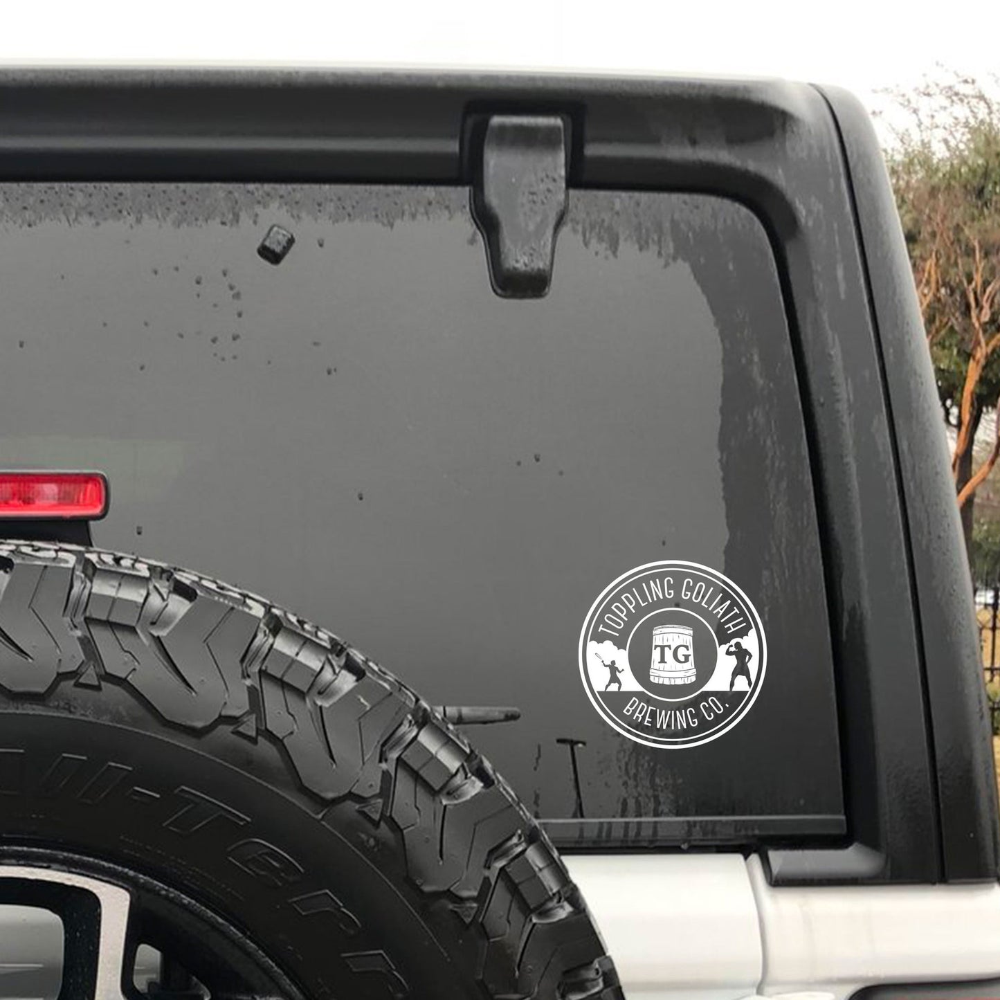 Window Sticker-5" Round-White