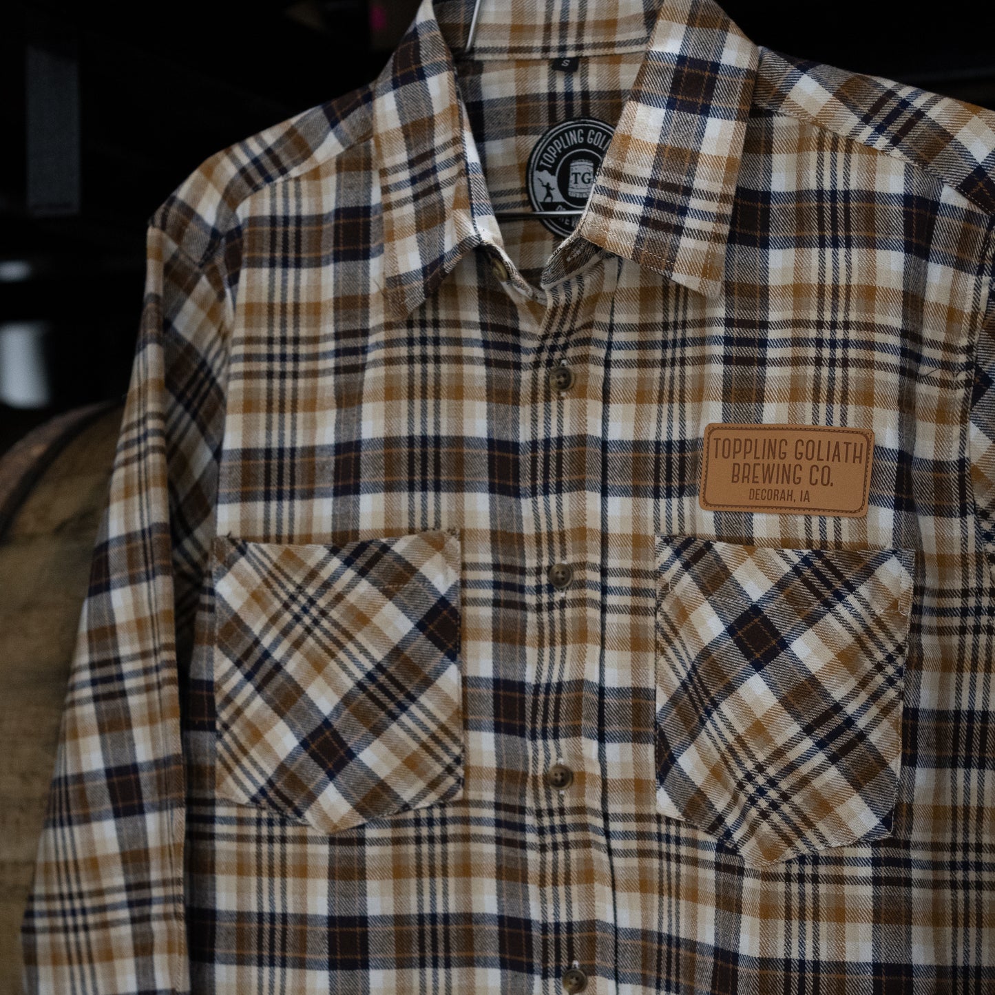 Flannel Shirt w/ Leather Patch