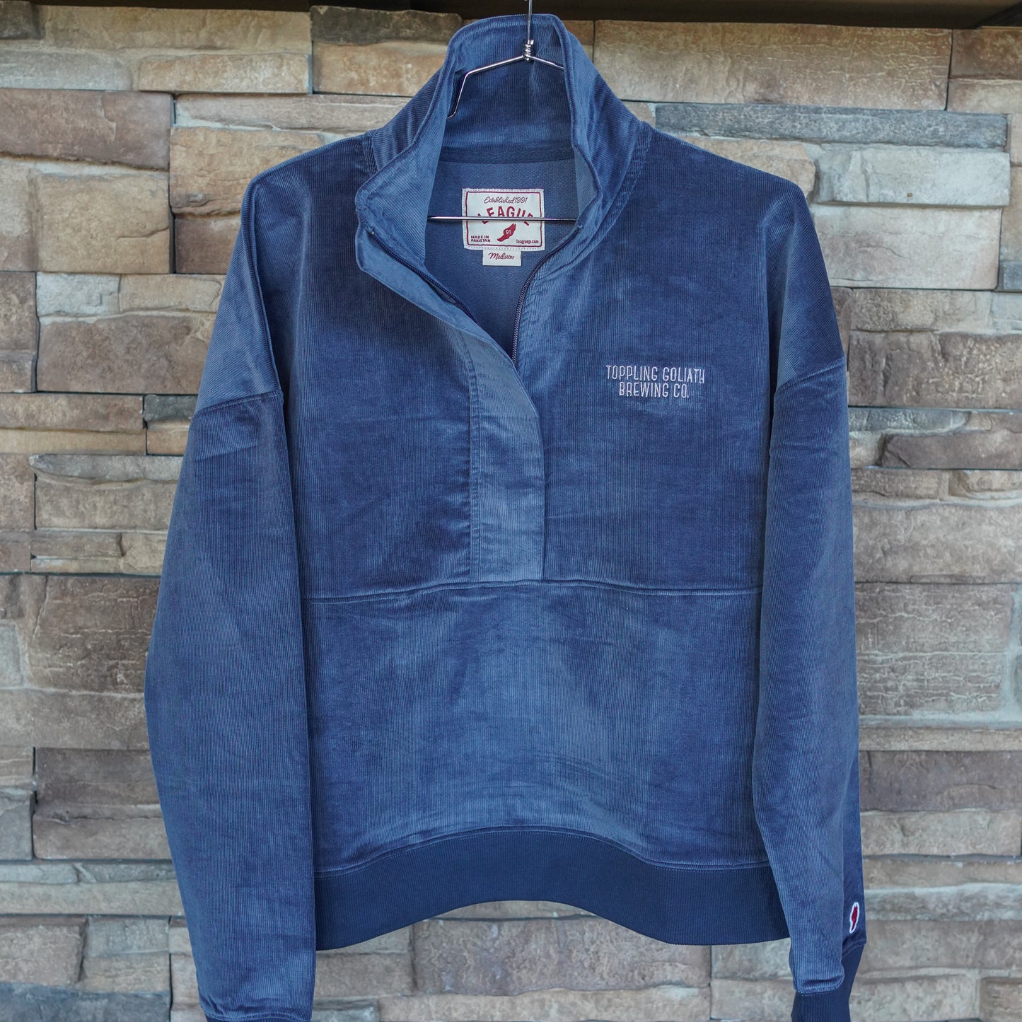 Cord Half Zip-Navy