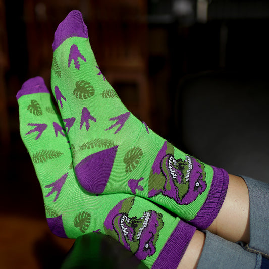 Socks-Dino-Green