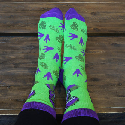 Socks-Dino-Green