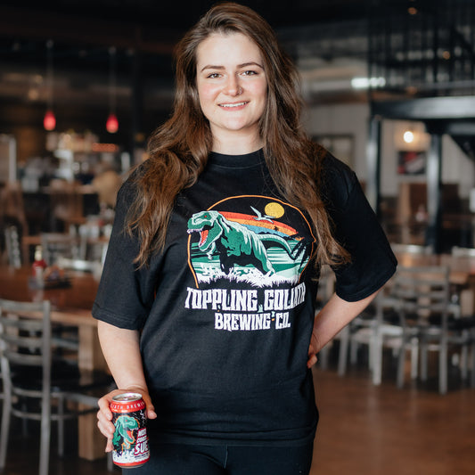 Retro Dino Tee-Black