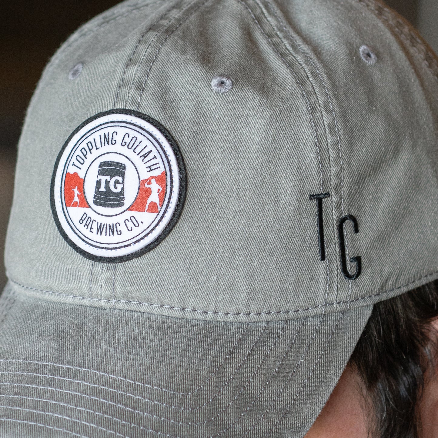 Hat-Grey Twill w/ Felt Patch