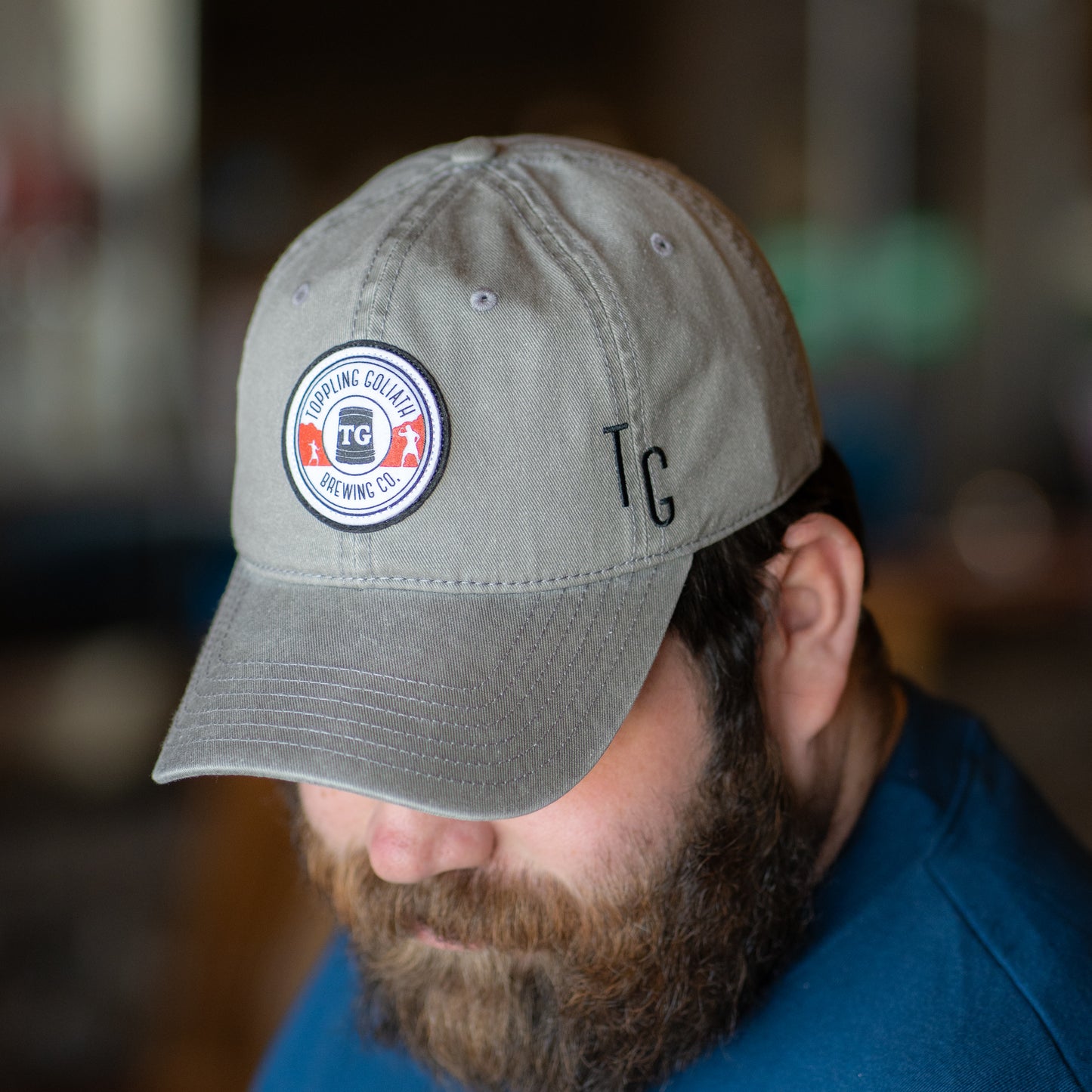 Hat-Grey Twill w/ Felt Patch
