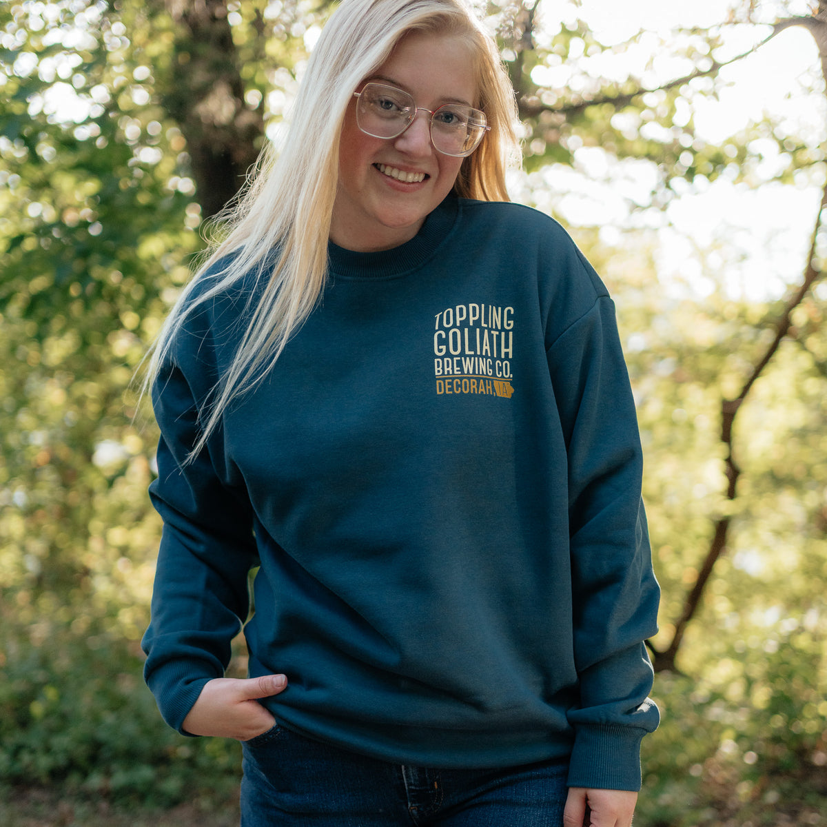 TG Crewneck-Deep Cyan