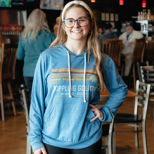 Hooded Long Sleeve Tee-Glaciar