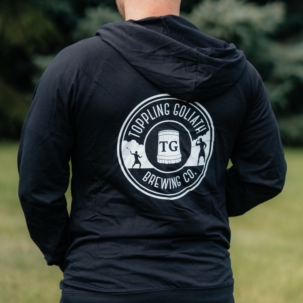 Lightweight Zip Hoodie-Black