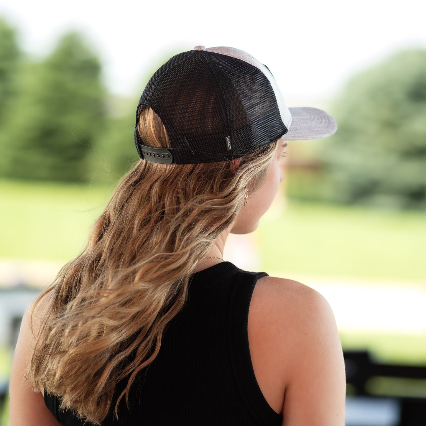 Hat-Silver and Black w/ Rubber Patch