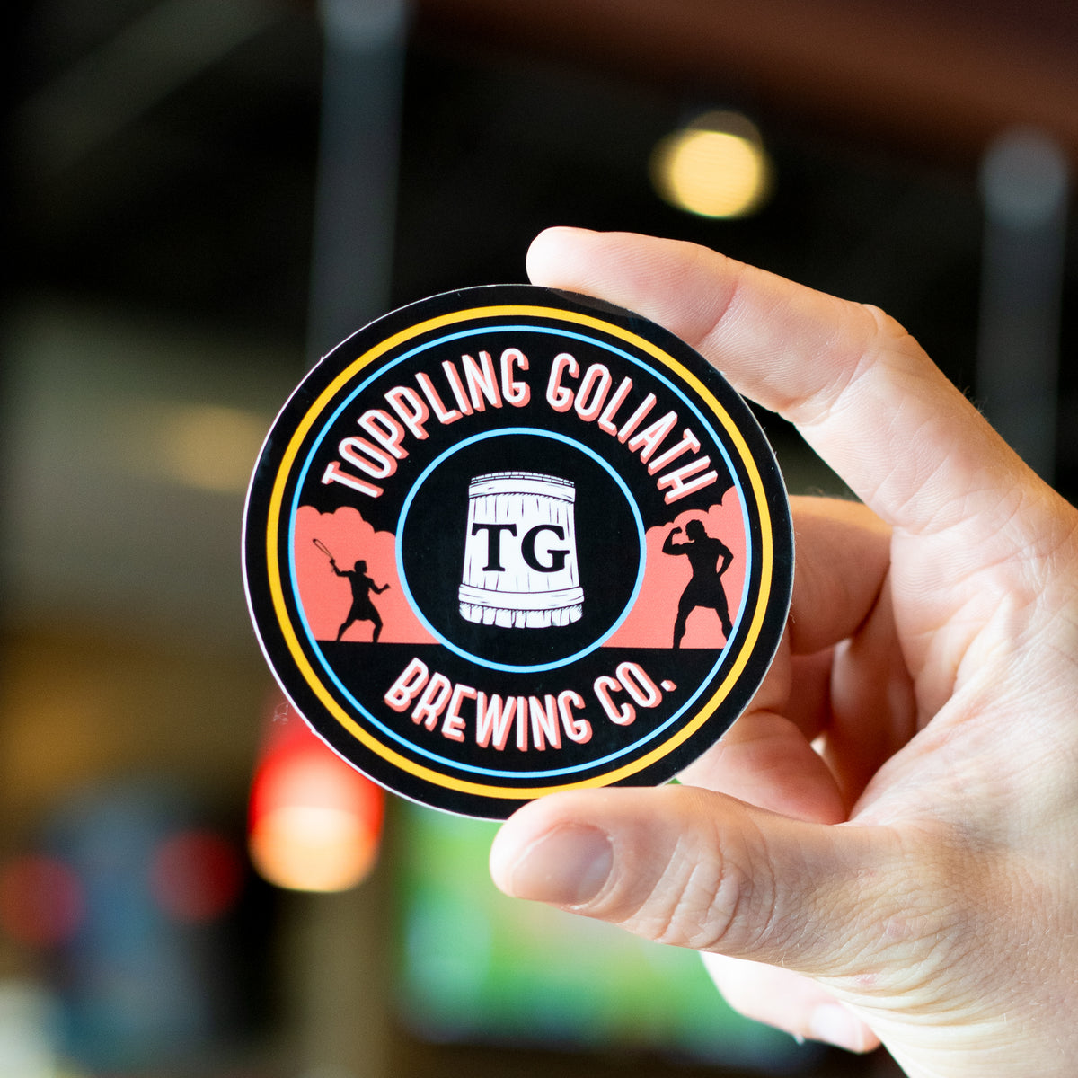 Goliath Razor Logo Sticker-Round Logo-Multi Color – Toppling Goliath Merch Store