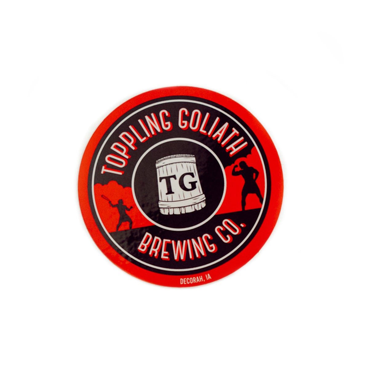 Round Logo Sticker-Red