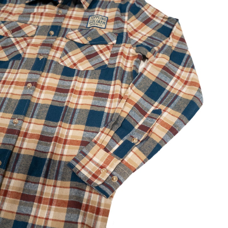Flannel Shirt with Woven Patch